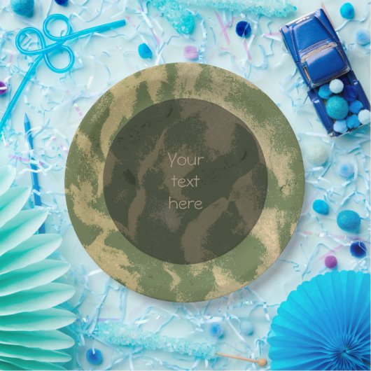Sandy Beach Structuur Foto van elke tekst Papieren Bordje (Feest)