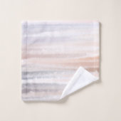 Sandy Beach Summer Tan Abstracte Waterverf Bad Handdoek (Wasdoekje)