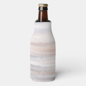 Sandy Beach Summer Tan Abstracte Waterverf Flesjeskoeler (Fles Voorkant)
