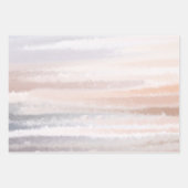 Sandy Beach Summer Tan Abstracte Waterverf Inpakpapier Vel (Voorkant 3)