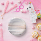 Sandy Beach Summer Tan Abstracte Waterverf Papieren Kommen (Feest)