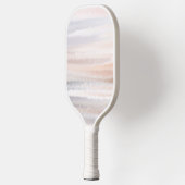 Sandy Beach Summer Tan Abstracte Waterverf Pickleball Paddle (Links)