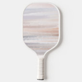 Sandy Beach Summer Tan Abstracte Waterverf Pickleball Paddle (Achterkant)
