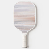Sandy Beach Summer Tan Abstracte Waterverf Pickleball Paddle (Voorkant)