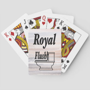 Sandy Beach Summer Tan Abstracte Waterverf Pokerkaarten