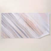 Sandy Beach Summer Tan Abstracte Waterverf Strandlaken (Voorkant)