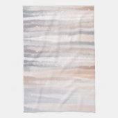 Sandy Beach Summer Tan Abstracte Waterverf Theedoek (Verticaal)