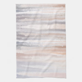 Sandy Beach Summer Tan Abstracte Waterverf Theedoek