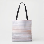 Sandy Beach Summer Tan Abstracte Waterverf Tote Bag (Voorkant)