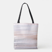 Sandy Beach Summer Tan Abstracte Waterverf Tote Bag (Achterkant)