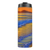 Sandy Beach Sunset Thermosbeker (Voorkant)