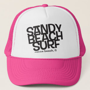 Sandy Beach Surfing Trucker HAt Pet