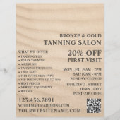 Sandy Beach, Tanning Salon Adverteren Flyer (Voorkant)