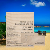 Sandy Beach, Tanning Salon Visitekaartje