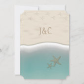 Sandy Beach thema foto bruiloft uitnodigingen (Achterkant)