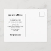 Sandy Beach Tropical laat nieuw adres achter Aankondigingskaart (Achterkant)