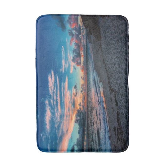 Sandy Beach Tropical Ocean Sunset Badmat (Voorkant Verticaal)