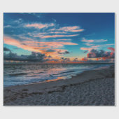 Sandy Beach Tropical Ocean Sunset Cadeaupapier (Vlak)