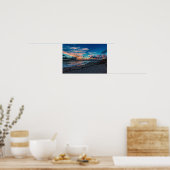 Sandy Beach Tropical Ocean Sunset Poster (Keuken)