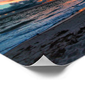 Sandy Beach Tropical Ocean Sunset Poster (Hoek)