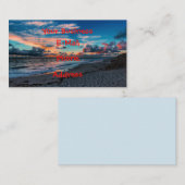 Sandy Beach Tropical Ocean Sunset Visitekaartje (Voorkant / Achterkant)