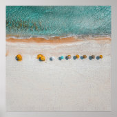 Sandy Beach Umbrella Poster (Voorkant)