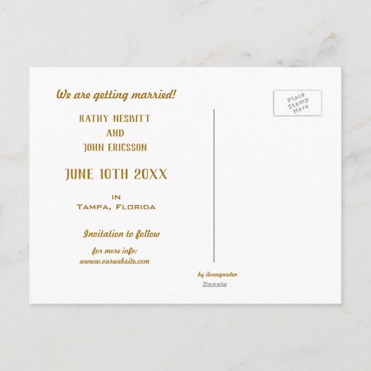 Sandy Beach Uw foto Bewaar de datum Aankondigingskaart (Achterkant)