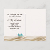 Sandy Beach Vakantie Prints op blote voeten Briefkaart (Achterkant)