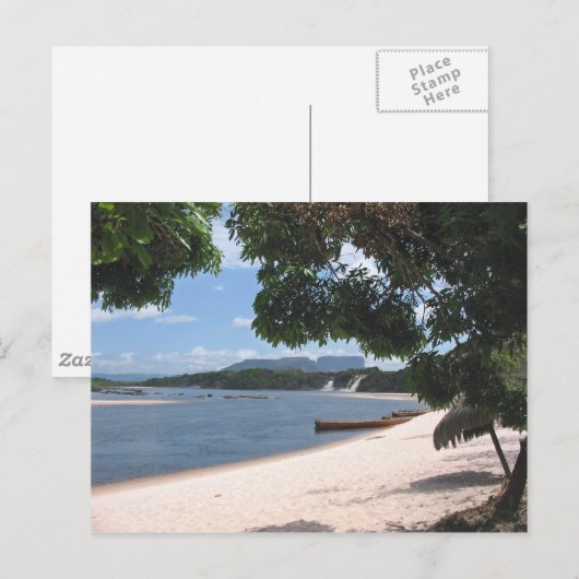 Sandy Beach Venezuela Oerwoud Landschap Briefkaart (Voorkant / Achterkant)