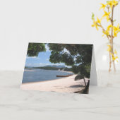 Sandy Beach Venezuela Oerwoud Landschap Kaart (Gele Bloem)