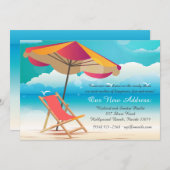 Sandy Beach verhuisbericht Aankondiging (Voorkant / Achterkant)