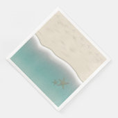 Sandy Beach Vogel Voetafdrukken Papier Diner Serve Servet (Hoek)