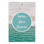 Sandy Beach volgt je dromen Mini Klembord (Achterkant)