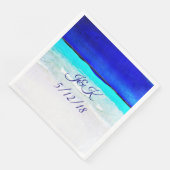 Sandy Beach Waterverf Wedding Dinner Napkins Servet (Hoek)
