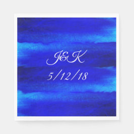 Sandy Beach Waterverf Wedding Dinner Napkins Servet