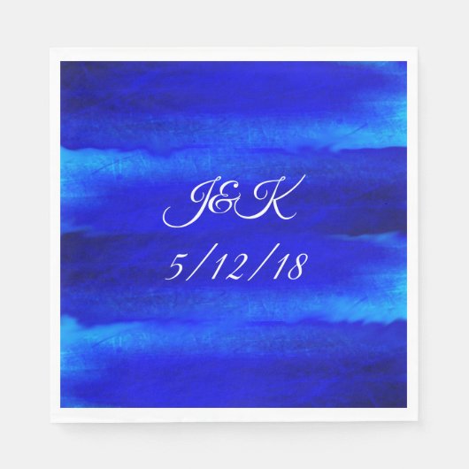 Sandy Beach Waterverf Wedding Dinner Napkins Servet (Voorkant)