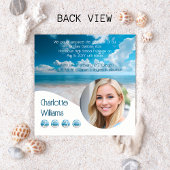 Sandy Beach Waves Afstuderen 2 foto Afstuderen Aankondiging