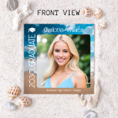 Sandy Beach Waves Afstuderen 2 foto Afstuderen Aankondiging