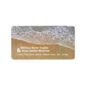Sandy Beach Wedding Etiket (Voorkant)