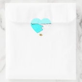 Sandy Beach Wedding Hearts Hart Sticker (Tas)