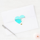Sandy Beach Wedding Hearts Hart Sticker (Envelop)