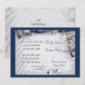 Sandy Beach Wedding Invitation Kaart (Voorkant / Achterkant)
