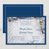 Sandy Beach Wedding Invitation Kaart (Voorkant / Achterkant)