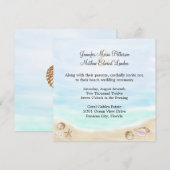 Sandy Beach Wedding Invitation Kaart (Voorkant / Achterkant)