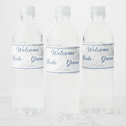 Sandy Beach Wedding Waterfles Etiket (Flessen)