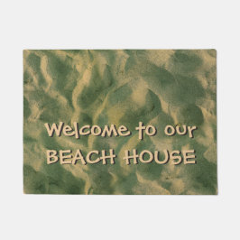 Sandy Beach Welkom bij Beach House of een Tekst Deurmat