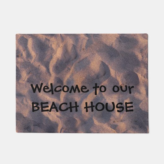 Sandy Beach Welkom in het Beach House of een tekst Deurmat (Voorkant)
