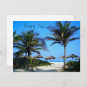 Sandy Beach with Palm Trees and An Ocean Uitzicht  Briefkaart (Voorkant / Achterkant)