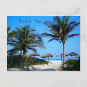 Sandy Beach with Palm Trees and An Ocean Uitzicht  Briefkaart (Voorkant)