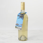 Sandy Beach with Palm Trees and An Ocean Uitzicht Flessenhanger (Schuin)